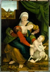 Madonna e criança com St. Anne (painel)